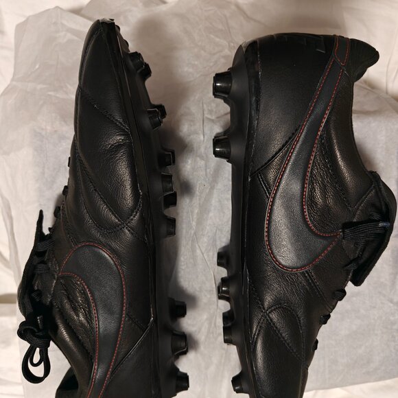 Nike Premier Kangaroo Leather II FG Black Soccer Cleats  Size 12, Black/Red main image 5
